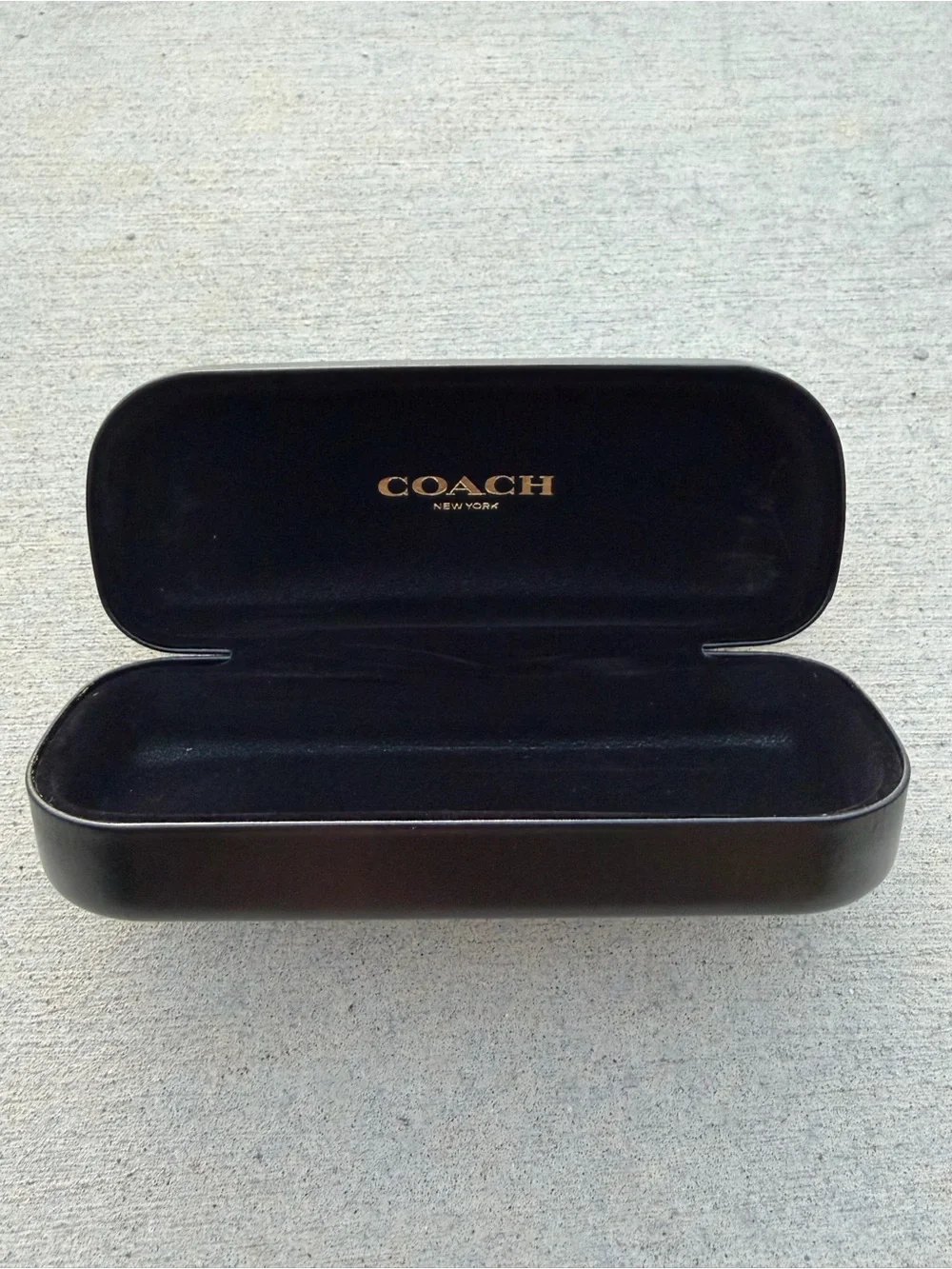 COACH Black and Gold Eyewear Case